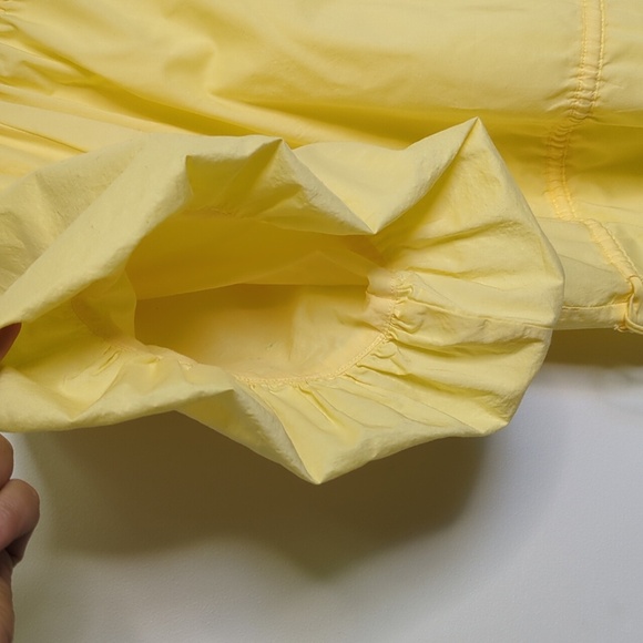 $2-Vintage Peasant Blouse – Buttercream Yellow Puff Sleeve Boho Prairie Top - Picture 8 of 13